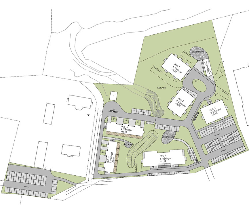 Situationsplan Anderstorpsgården Skellefteå