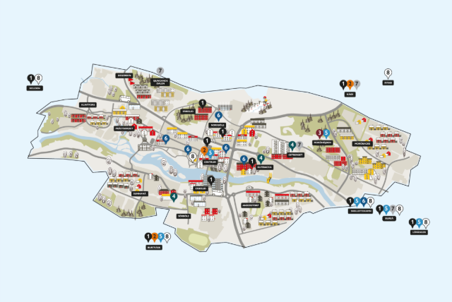 Illustrationskarta över Skellefteå