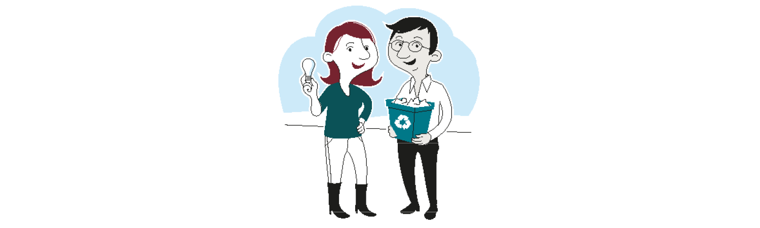 Illustrationsbild med människor