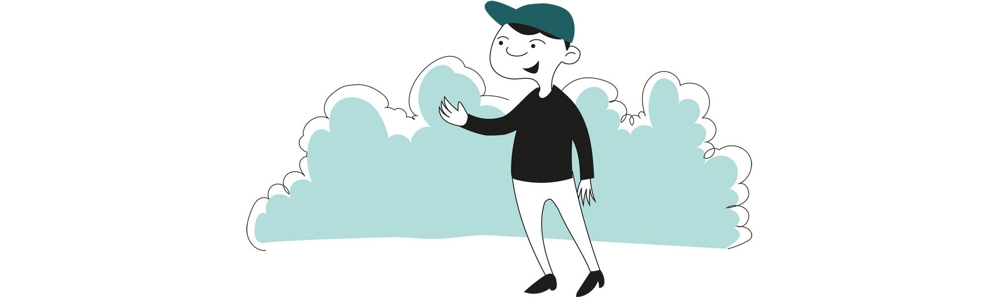 illustrationsbild på en man