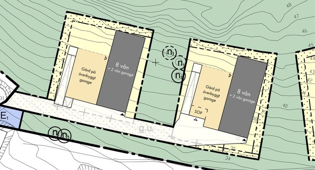 Situationsplan bostadsområde