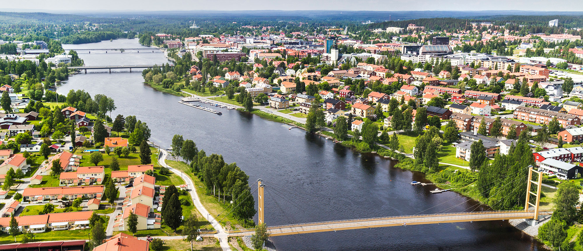 Vy över Skellefteå stad